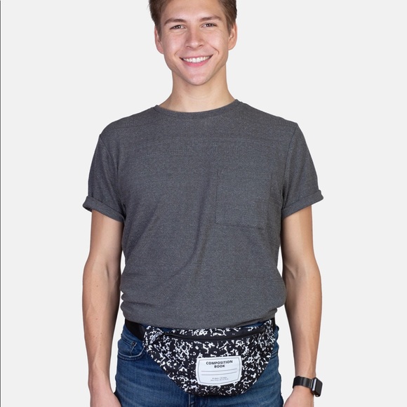 Composition Notebook Black And White Hip Cool Hipster Fanny Pack School New - Picture 3 of 8